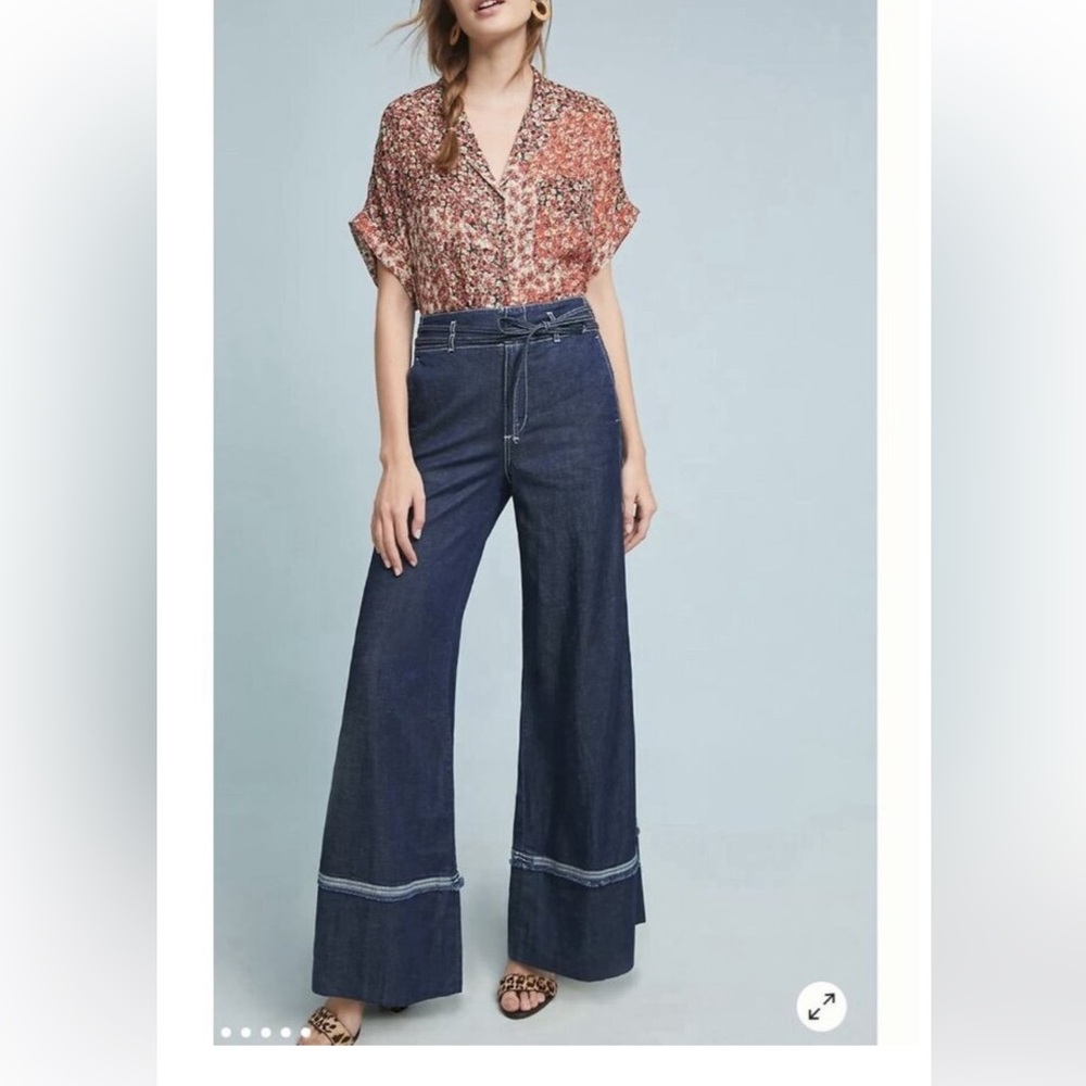 Pilcro and the Letterpress Indigo Flare Jeans